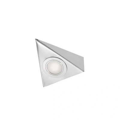 Image of Leyton 2w 12v LED Triangle Downlight Frosted Stainless Steel Warm White DRIVER REQUIRED