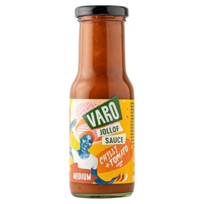 Image of Varo Jollof Sauce Chilli and Tomato Medium 220g Bottle
