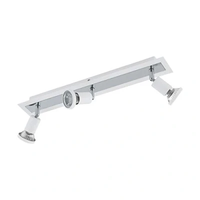 Image of Eglo Lighting Sarria 3 Light Spotlight Chrome, White, GU10