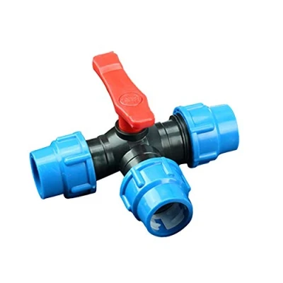 Image of TF JXX 042 PE 3 Way Hose Nozzle Water Connector Garden Quick Coupling with Valve 20 mm / 25 32 40 50 Steel Core,Green
