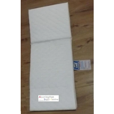 Image of Baby REX® Replacement Safety Foam Mattress with Quilted Cover &amp; Split for BACKREST to FIT SILVER CROSS Kensington Coach Built Prams 79 X 36 cm/PRAM