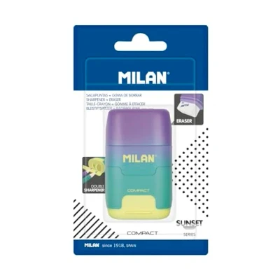 Image of MILAN Blister Sharpening Compact Sunset Turquoise Yellow