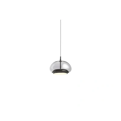 Image of LOOM DESIGN LED hanging light Avalon, black/grey Ø 20 cm glass
