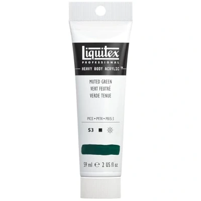 Image of Liquitex Special Release Collection, Heavy Body Acrylic Paint, Muted Green, 3.3 x 4.8 14.3 cm