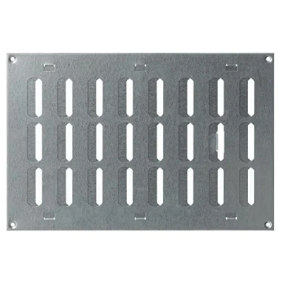 Image of Steinberg14 Galvanised Steel 300x200mm / 12x8 inch Adjustable Sliding Hit and Miss Ventilation Grille Metal Air Vent Cover