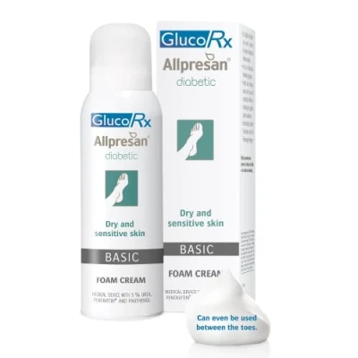 Image of GlucoRx Allpresan Diabetic Foot Foam Cream Basic 125ml