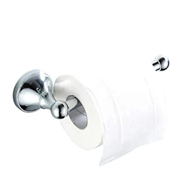 Image of Flybath Toilet Roll Holder Without Cover Brass Bathroom Paper Tissue Bar Wall Mounted, 20 cm / 7.87 inches, Polished Chrome