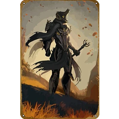 Image of CHUUIIGO warframe Poster Vintage Game Tin Sign Retro Metal 8x12 Inches
