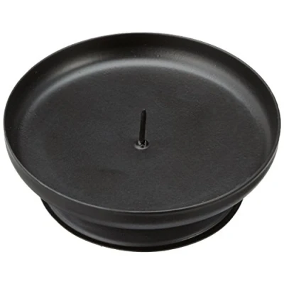 Image of Genware NEV PCH7 Pillar Candle Holder, 75 mm Diameter, Black