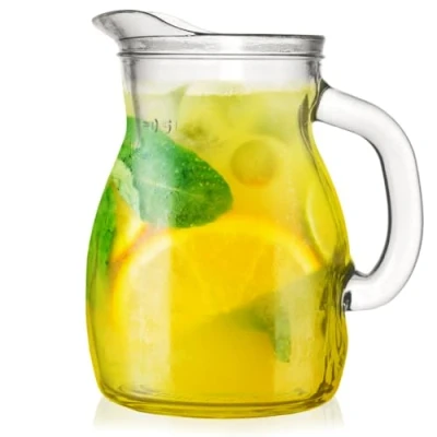 Image of Small Glass Jug Carafe Water with Handle 500 ml
