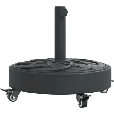 Image of vidaXL Parasol Base with Wheels for Ø38 / 48 mm Poles 27 kg Round