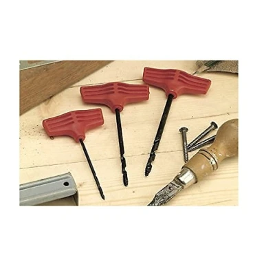 Image of Linic UK Made Set of 3 Different Sized Twist Gimlets (2mm, 3mm and 4mm) (W8070). Free Postage.