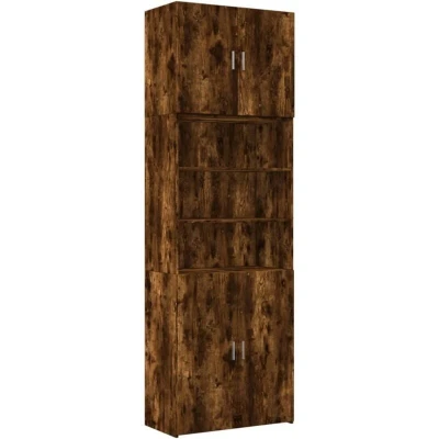 Image of vidaXL Highboard Smoked Oak 80x42.5x249 cm Engineered Wood