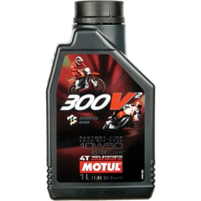 Image of Motul 300V FL Road Racing &amp; Off 10W50 1L Synthetic Oil