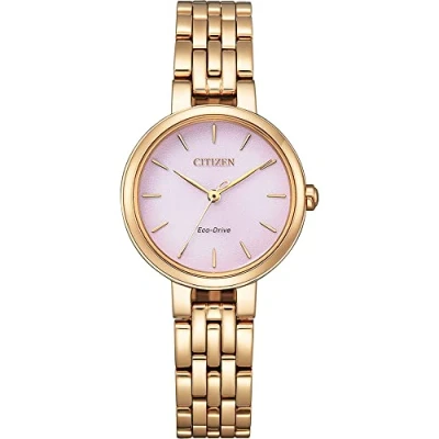 Image of Citizen Women&#039;s Analogue Eco Drive Watch with Stainless Steel Strap EM0993 82X