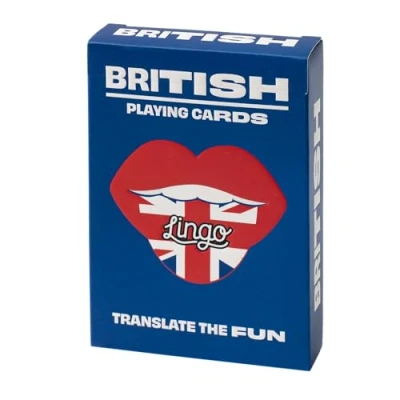 Image of Lingo Slang Playing Cards Language Learning Game Set Fun Visual Flashcard Deck to Increase Vocabulary and Pronunciation Skills (British Slang)