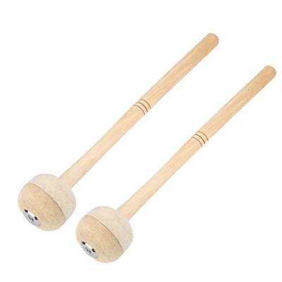 Image of Bass Drum Mallet, Maple Stick Wool Felt Head Mallets Hammer Percussion Instrument Accessory