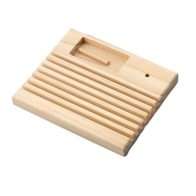 Image of MUMIAO Quilting Ruler Rack, Wooden Patchwork Holder Beech Wood Rack for Sewing Bobbin Needles Stand Template Organizer