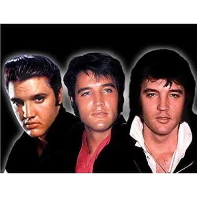 Image of TNXEV 5D DIY Diamond Mosaic Elvis Presley Picture of Rhinestones Full Embroidery Cross Stitch 50x60cm