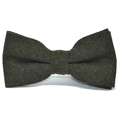 Image of King &amp; Priory Highland Weave Forest Green Bow Tie