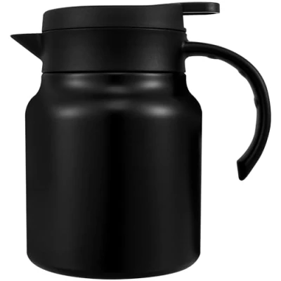 Image of Thermal Coffee Carafe 1000ML Insulated Water Pitcher Stainless Steel Tea Pot with Detachable Strainer Leak Proof Vacuum for Milk Hot Cold Drinks (1000ml (Black))
