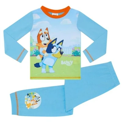 Image of Bluey Boys Long Sleeved Pyjamas featuring Bingo, Blue, Age 2 3 Years