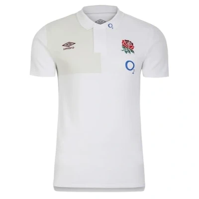 Image of 2023 2024 England Rugby CVC Polo (Brilliant White), XL 44 46&quot; Chest