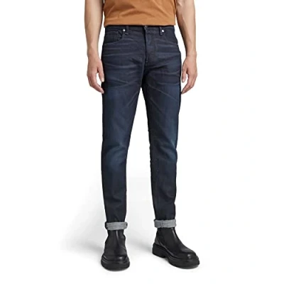 Image of G Star Men&#039;s 3301 Slim Jeans, blue (worn in naval cobler 51001 B767 D351), 30W / 32L