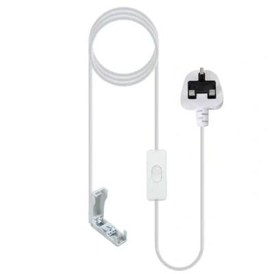 Image of Morris LED Batten Light Plug in Adapter Quick Connector 2.8m (9ft) Easy Installation for Pre Wired Fittings