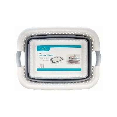 Image of Grey 35L Collapsible Laundry Basket By Ashley
