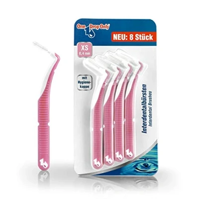 Image of One Drop Only® Blister Pack of 8 Interdental Brushes 0.4 mm (Size XS) / Brush for Cleaning/Best Oral Hygiene with Dental