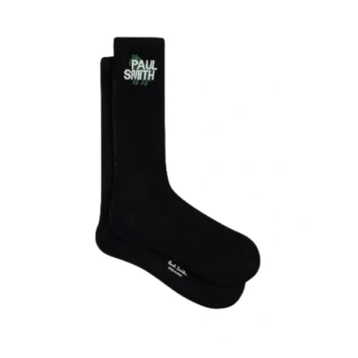 Image of Paul Smith Socks Zebra Sport Black Ribbed. One Size