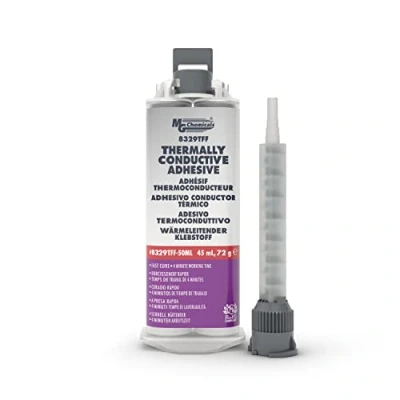 Image of MG Chemicals 8329TFF Thermally Conductive Adhesive Metals, Ceramics, Glass, Plastics Fast Cure Epoxy, 45mL Dual Cartridge