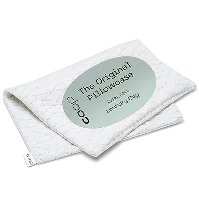Image of Coop Home Goods Single Removable Pillowcase Bamboo Derived Viscose And Polyester Blend With Zipper Closure Queen White