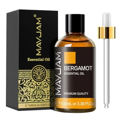Image of MAYJAM Bergamot Essential Oils 100ML, Oil for Diffuser, Humidifier, DIY, Home, Office