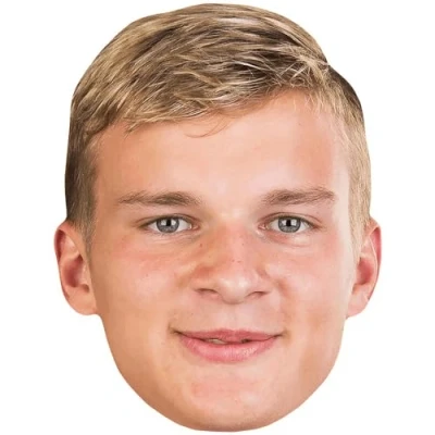Image of Marcus Forss (Smile) Celebrity Mask, Flat Card Face, Fancy Dress Mask