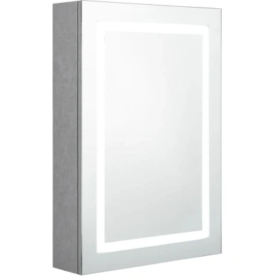 Image of vidaXL LED Bathroom Mirror Cabinet Concrete Grey 50x13x70 cm