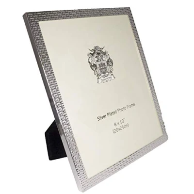 Image of Mano The Charlbury Silver Plated Photo Frame Woven Style Design (8 x 10 inch (20 25 cm))