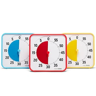 Image of TIME TIMER Timer, Magnet, Blue, Red and Yellow, 19x19x3cm