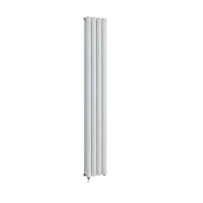 Image of Milano Aruba 1000W White Vertical Double Oval Panel Electric Radiator 1600mm x 236mm