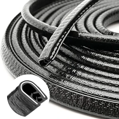 Image of Car Door Edge Guards 32Ft (10M), U Shape Rubber Seal, Trim Protectors Edging Guard Strip for Most Car, Metal, Glass and Boat, Grip Range 1.0mm to 2.5mm (Black)