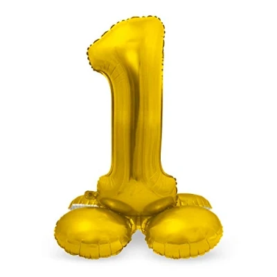Image of Folat Foil Balloon with Standard Number 1 Gold 72 cm