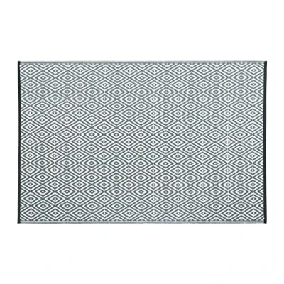 Image of JVL Lightweight Reversible Plastic Woven Outdoor Rug, 120x180cm, Diamond