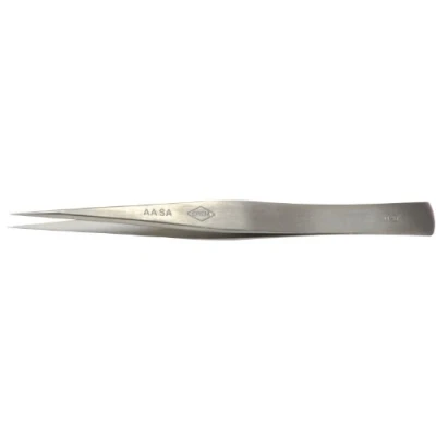 Image of Erem RRS Stainless Steel Straight Pointed Precision Tweezer, 5.51&quot; Overall Length