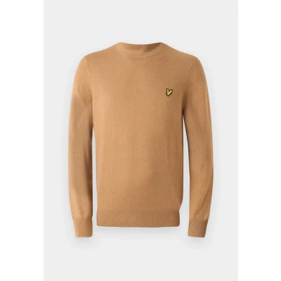 Image of Lyle &amp; Scott CREW NECK Jumper, Men&#039;s, Size: Small, Tigers eye