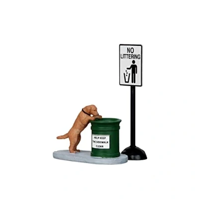 Image of Lemax Harvest Crossing Accessory: No Littering, Polyresin