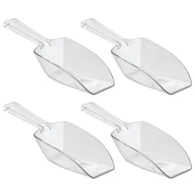 Image of iDesign Measuring Scoop Set of 4, Large Spoons Made Durable Plastic, Scoops for Sweets, Kitchen, Flour, Pantry and Utility Room, Clear, 31242