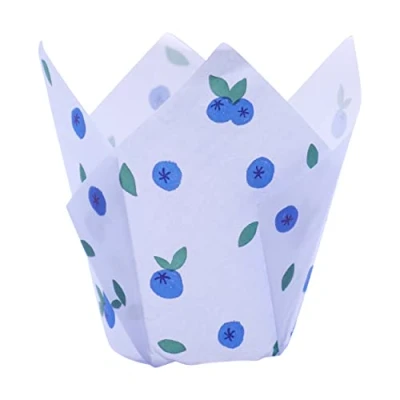 Image of 24 PME Tulip Shaped Muffin Cases, Blueberry