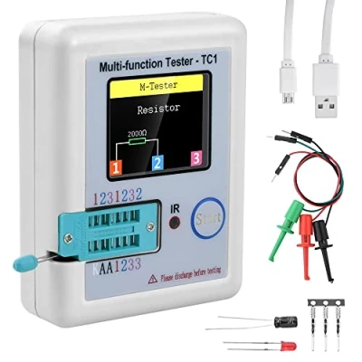 Image of DollaTek 1.8inch Colorful Display Pocketable Multifunctional TFT Backlight Transistor LCR TC1 Tester for Diode Triode Capacitor Resistor LW21