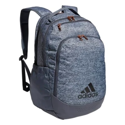Image of adidas Defender Team Sports Backpack, One Size, White/Black/Gold Metallic, Backpack